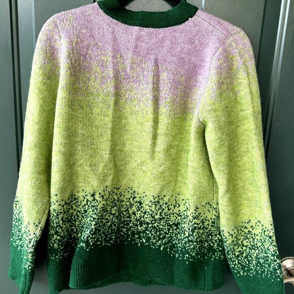 LOGO by Lori Goldstein QVC Brushed Ombre Button Front Cardigan Sz M Maximalist - Picture 4 of 8